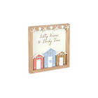 Salty Kisses 3D Shell Beach Hut Plaque